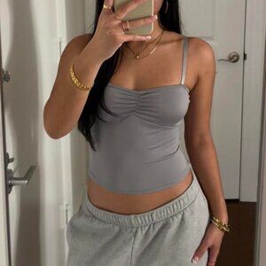 Aritzia Women's Grey and Blue Vest